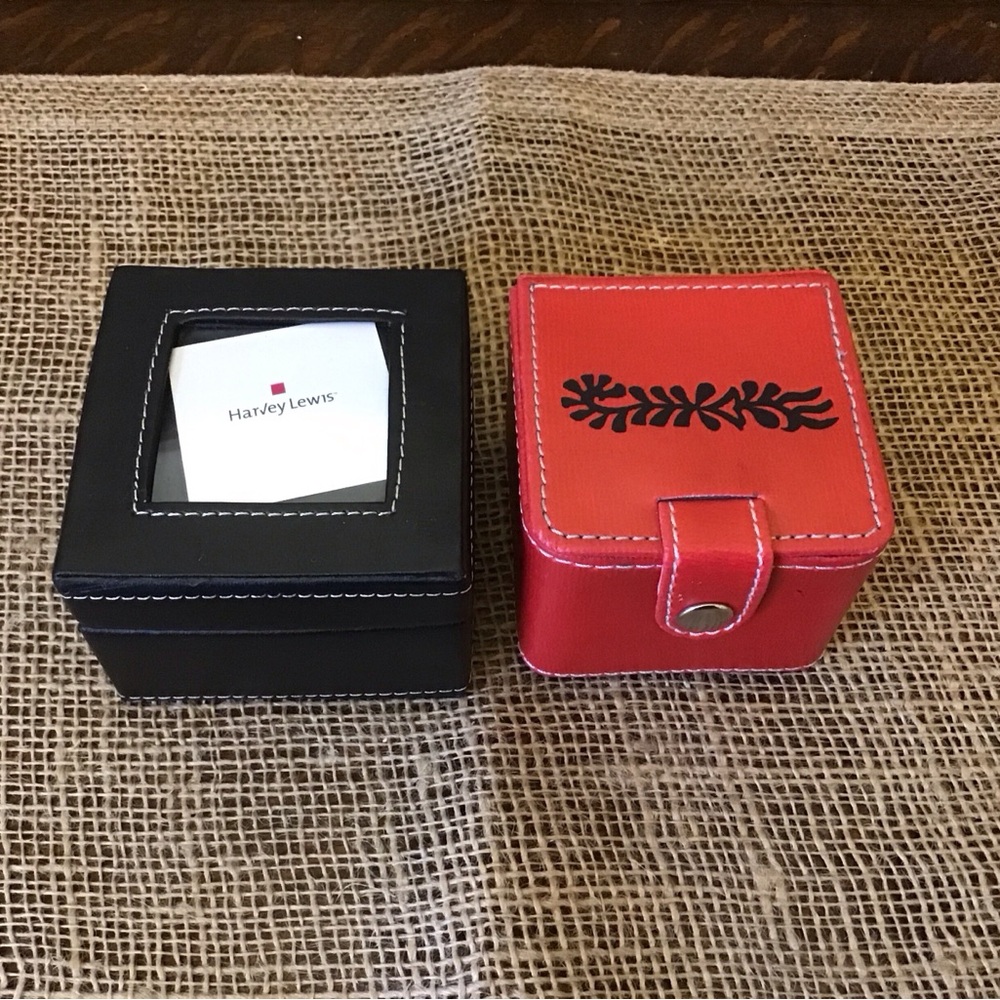 Two Leather Look Accessory Boxes - image 1